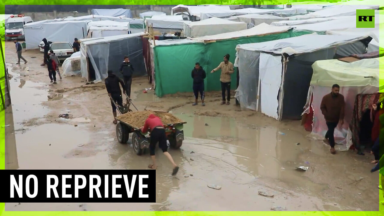 Heavy rains flood refugee camp in Gaza