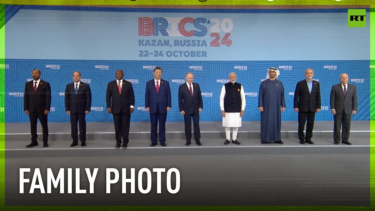 BRICS members gather for photo op at summit in Kazan