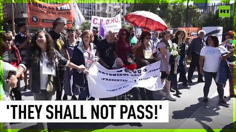 Dozens gather for anti-Milei protest in Buenos Aires