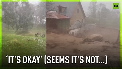 Violent mudslide tears through North Carolina home