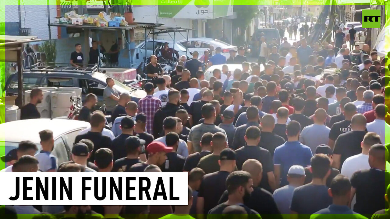 Crowds gather to pay last respects to Palestinians killed in Israeli raid on Jenin