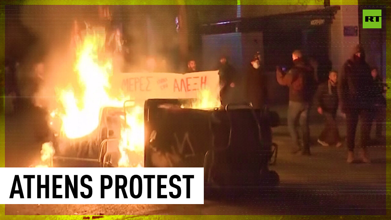 Scuffles erupt as Greeks march to mark anniversary of fatal shooting