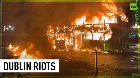 Violent clashes erupt in Dublin after knife attack on children and a woman