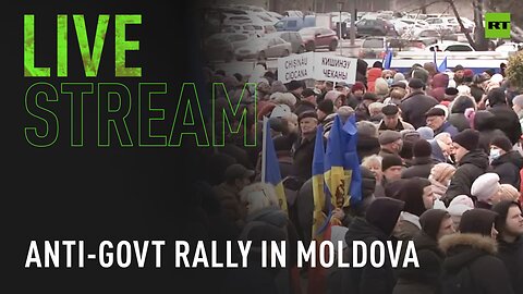 Anti government rally takes place in Chisinau, Moldova