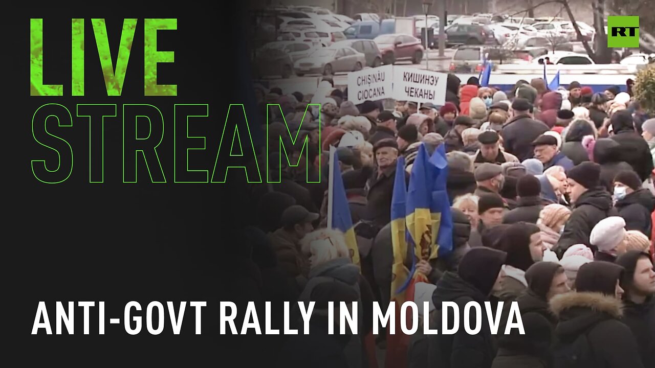 Anti government rally takes place in Chisinau, Moldova