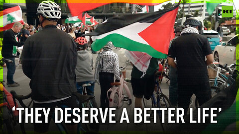 Auckland cyclists join mass bike ride in solidarity with Palestinians