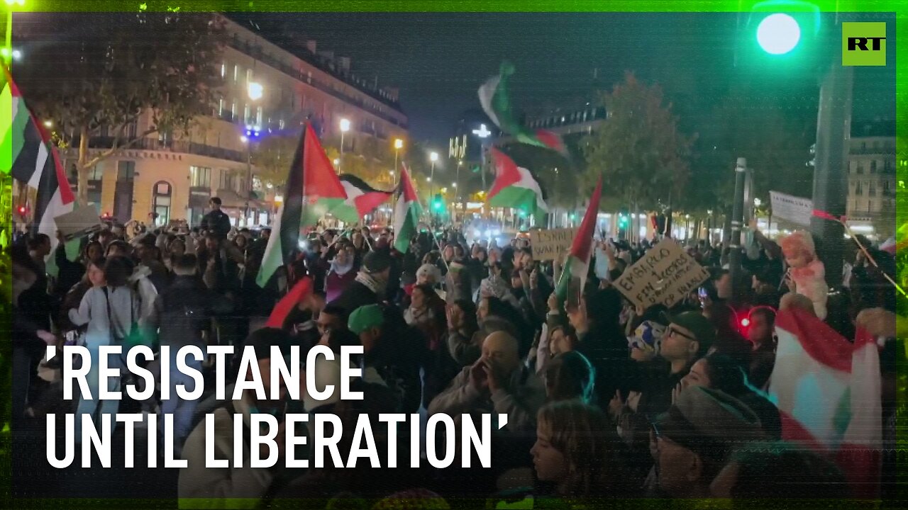 Paris protesters rally in solidarity with people affected by Israeli actions