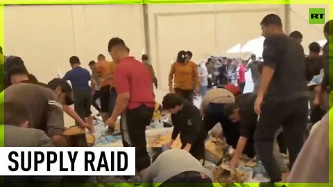 Khan Younis locals loot UN warehouses for supplies