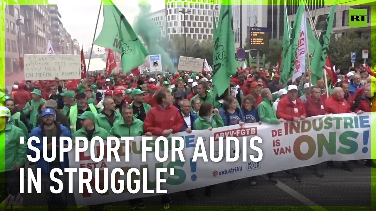 Thousands in Brussels protest Audi's job cuts