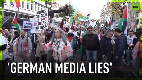 Pro-Palestine march met with counter protest in Dusseldorf