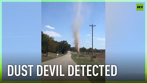 Dust devil captured by driver in rural Tennessee