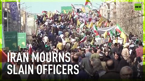 Crowded funeral of IRGC killed officers held in Tehran