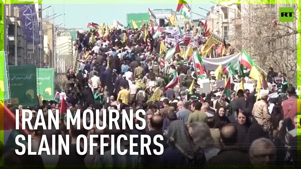 Crowded funeral of IRGC killed officers held in Tehran