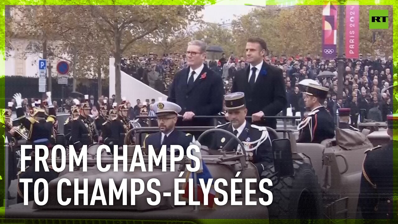 Napoleon Vibes: UK PM Starmer & Macron Ride Round Paris on Armistice Day