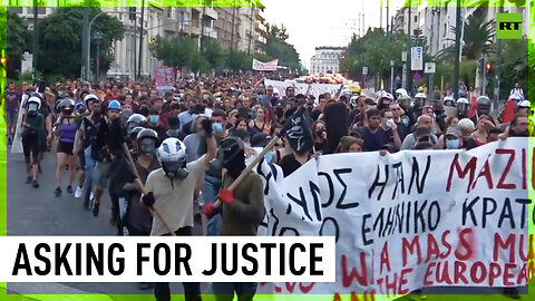 Protest in Athens in support of fatal boat wreck victims