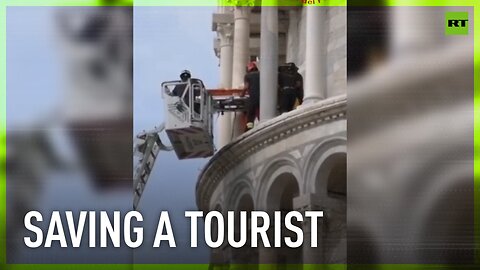 Firefighters rescue tourist having heart attack from Leaning Tower of Pisa