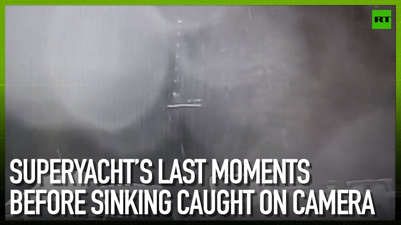 Superyacht’s last moments before sinking caught on camera