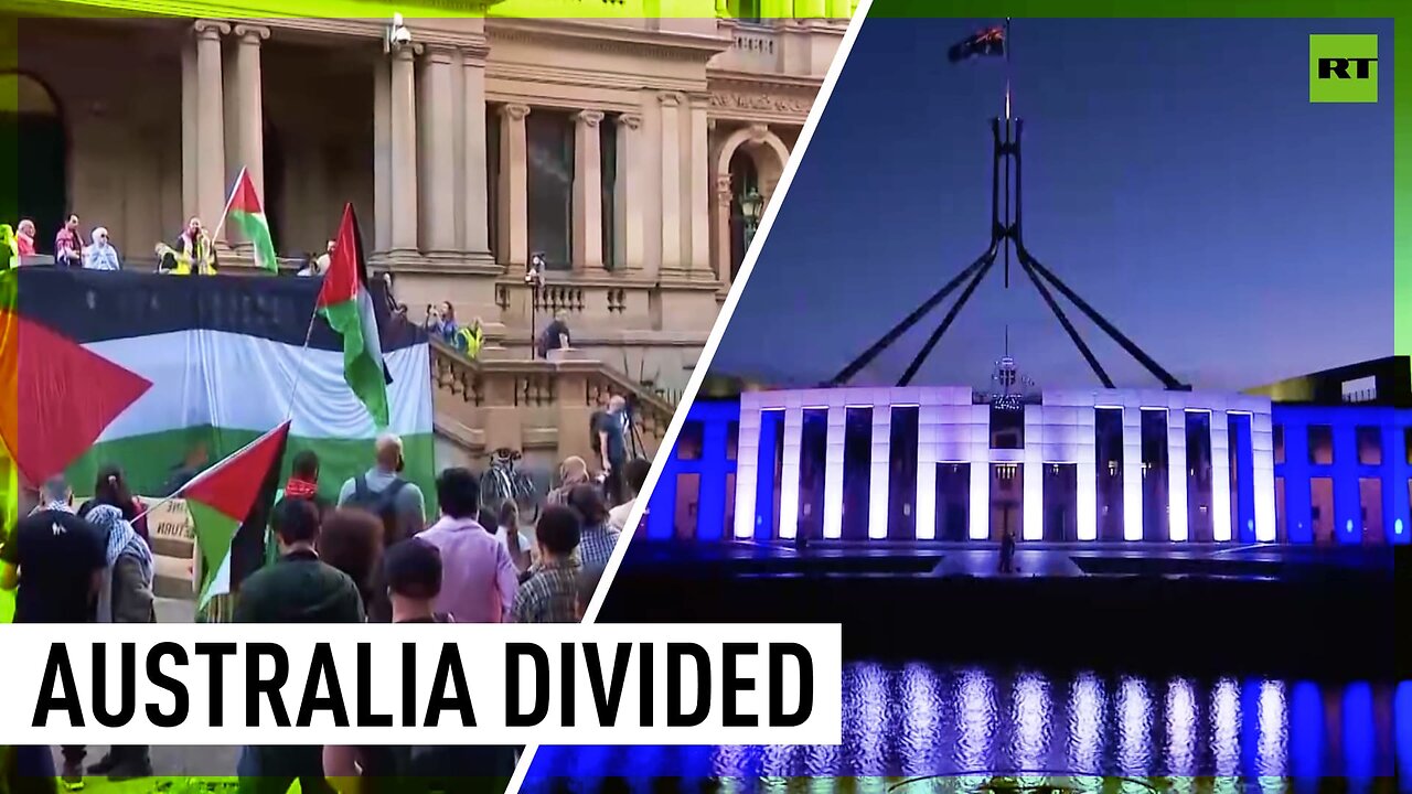 Sydney sees pro-Palestine rally while country’s parliament is lit up in Israeli flag colors