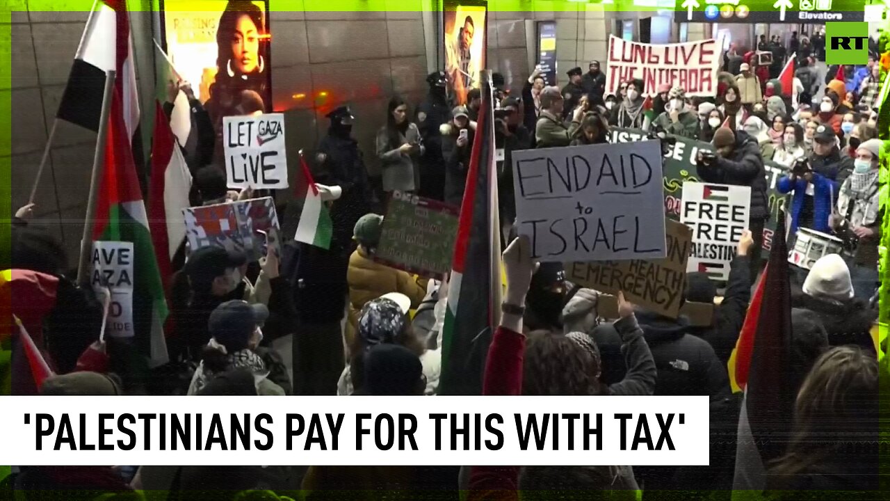 Pro-Palestine protesters flood JFK Airport