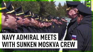 Russian military releases first video of sunken warship’s crew