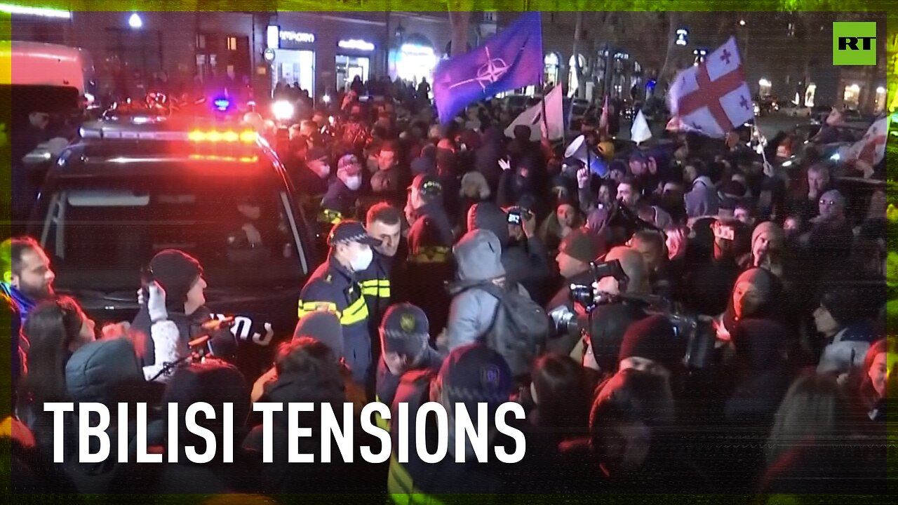 Protesters hit Tbilisi streets, set up encampment outside parliament building