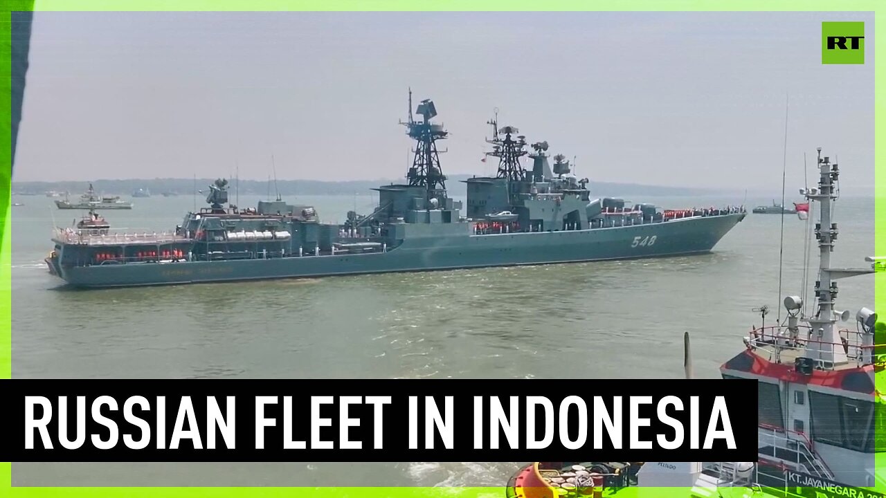 Russian Pacific Fleet warships arrive at Indonesian port of Tanjung Perak