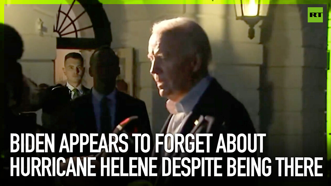 Biden appears to forget about Hurricane Helene despite being there