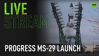 Progress MS-29 cargo ship blasts off from Baikonur [NAT SOUND]