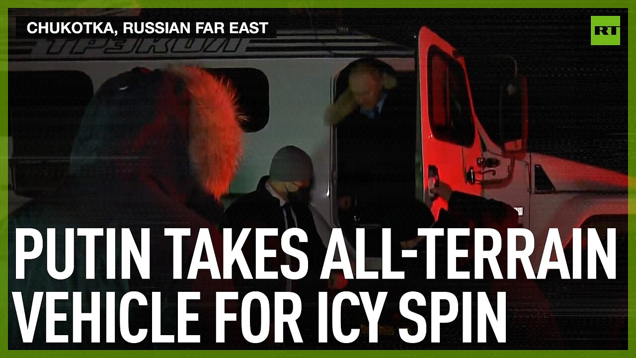 Putin takes all-terrain vehicle for icy spin