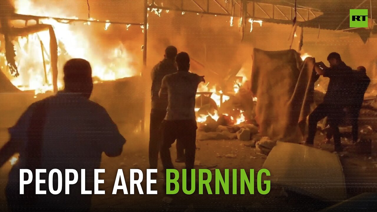 Israeli airstrike burns displaced civilians alive at Gaza Hospital tent encampment