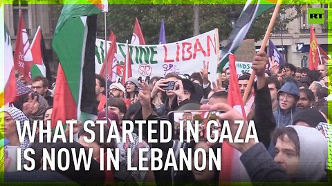 Thousands protest in Paris against Israeli attacks on Lebanon and Gaza