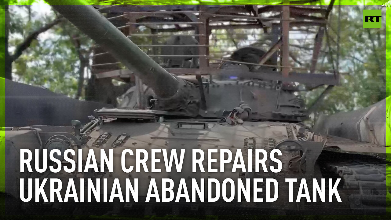 Russian crew repairs Ukrainian tank abandoned in DPR