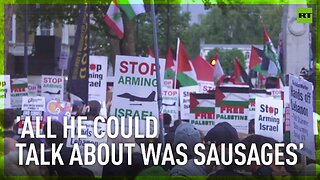 London protests denounce UK arms sales to Israel, mock Starmer’s sausages-hostages gaffe