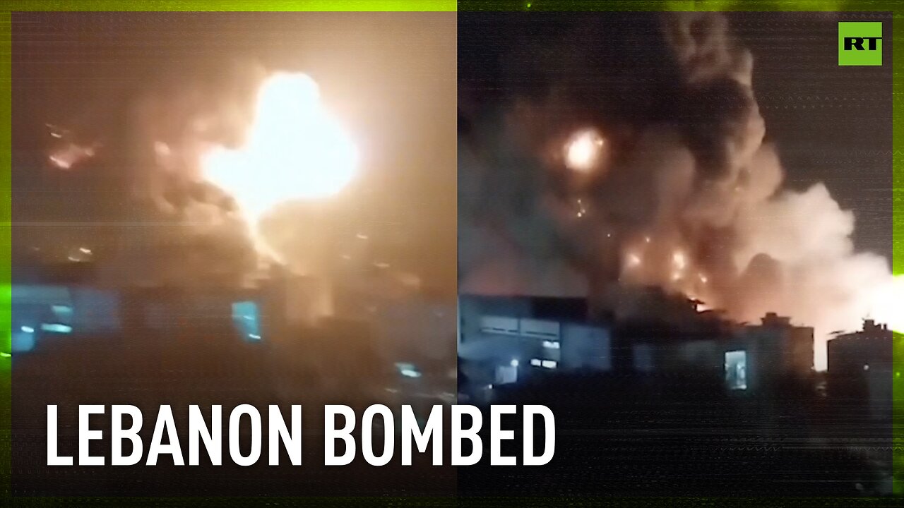 Explosion & screams | Moment Israeli strike hits area on outskirts of Beirut