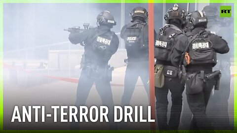 South Korea holds anti-terror drill in Seoul's KSPO Dome