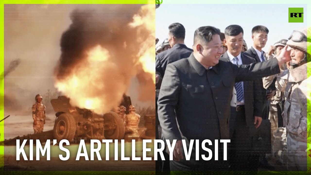 Kim watches artillery firing exercise