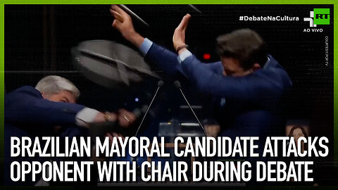 Brazilian mayoral candidate attacks opponent with chair during debate