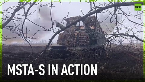 Russian ‘Msta-SM2’ strikes Ukrainian armored vehicles and US-made M777 field artillery gun