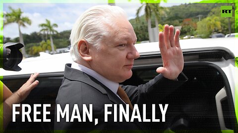 Officially FREE: Assange leaves US district courtroom for Saipan airport