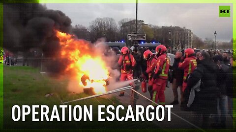 French taxi drivers and cops clash over patient transport cuts