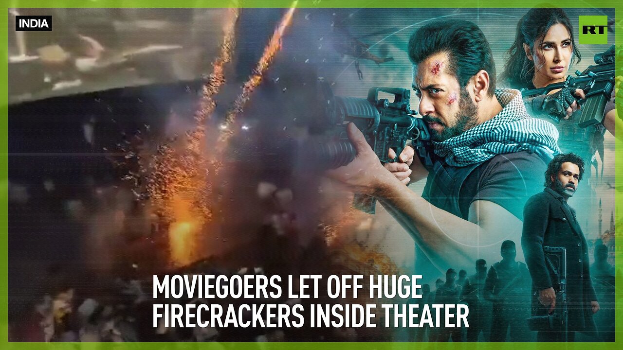 Crazy fireworks light up CINEMA in India