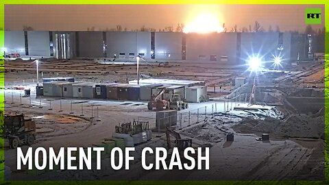 Moment DHL cargo plane crashed near Vilnius air