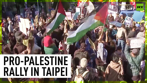 Taipei residents rally in support of Palestine