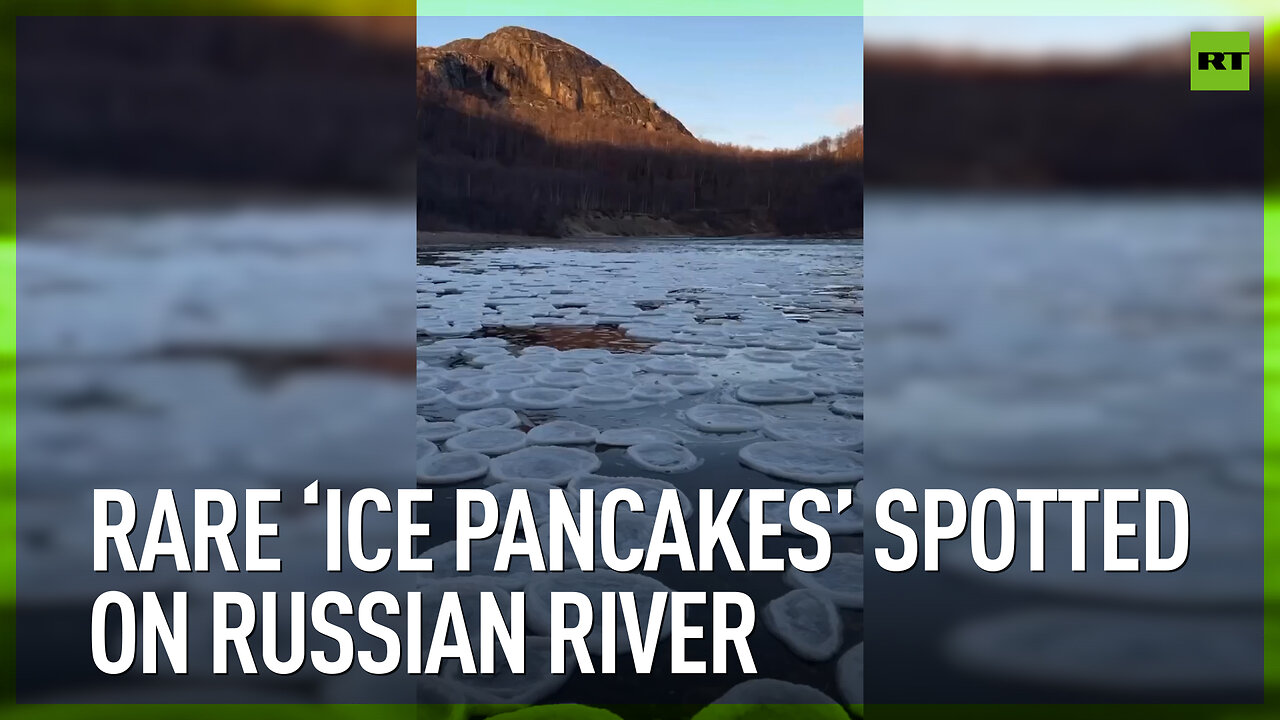 Rare ‘ice pancakes’ spotted on Russian river