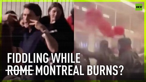 Trudeau dances at concert as violent protests grip Montreal