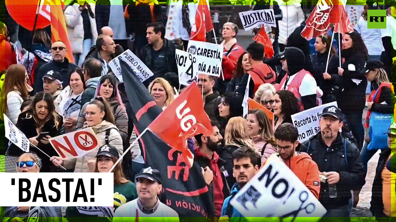 Thousands of workers demand higher wages amid inflation in Madrid