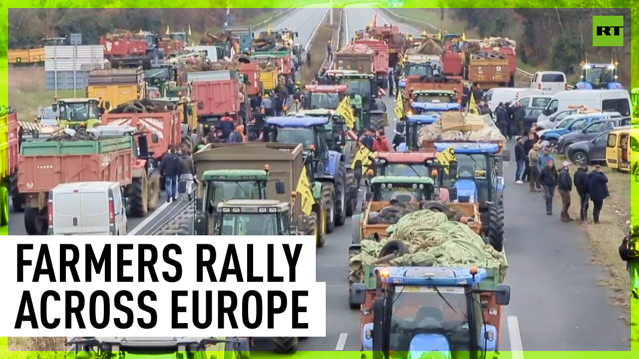 Farmers protest, block roads across Europe