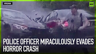 Police officer miraculously evades horror crash