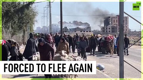 Displaced Gazans flee shelter as Israeli offensive continues