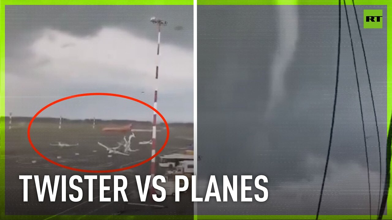 Twister scatters planes in Russia’s Begishevo airport